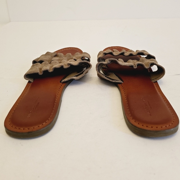 American Eagle Outfitters Women's Brown Tan Slides Sandals Size 8 - Picture 7 of 14
